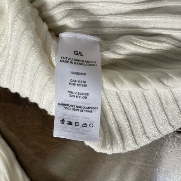 Garage Cream Ribbed Long Sleeve Top - Picture 4 of 5